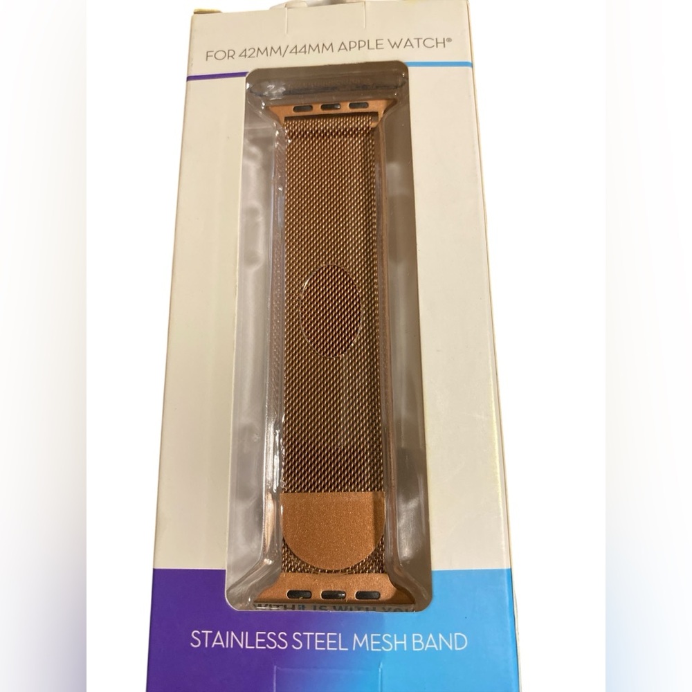 WITHit Rose Gold Stainless Steel Mesh Apple Watch Band